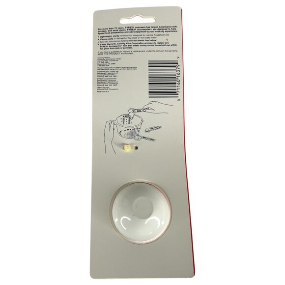 Vintage Pyrex Accessories Measuring Spoon Set of 4 Spoons New on Card 1994 - Picture 7 of 7